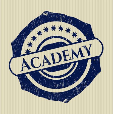 Academy rubber stamp with grunge texture