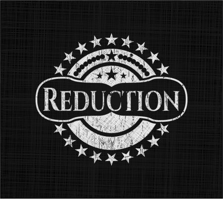Reduction written with chalkboard texture