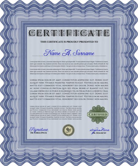 certificate template eps10 jpg of achievement diploma vector illustration design completion