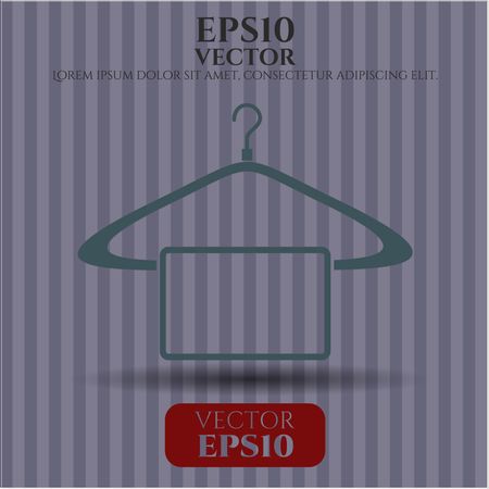 hanger with towel icon vector symbol flat eps jpg app