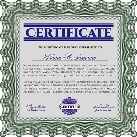 certificate template eps10 jpg of achievement diploma vector illustration design completion