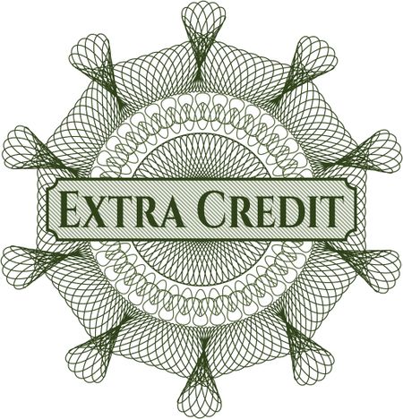 Extra Credit money style rosette