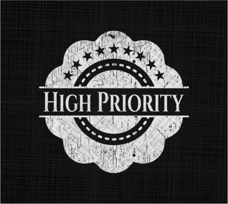 High Priority written on a blackboard