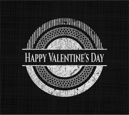 Happy Valentine's Day written on a blackboard