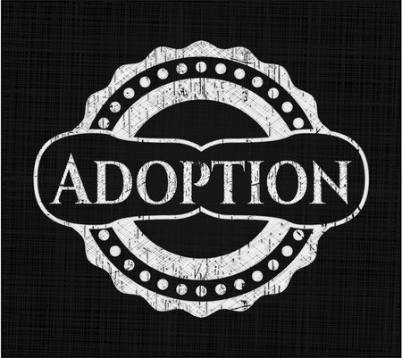 Adoption written with chalkboard texture