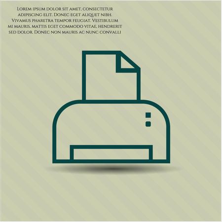 printer icon vector symbol flat eps jpg app web concept website