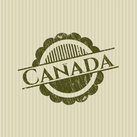 Canada rubber grunge stamp