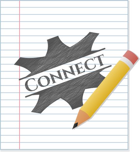 Connect pencil strokes emblem