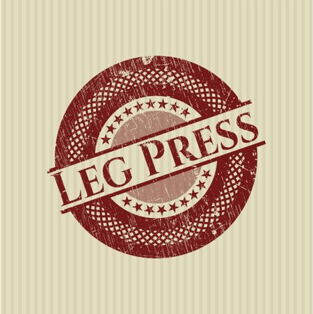 Leg Press grunge style stamp