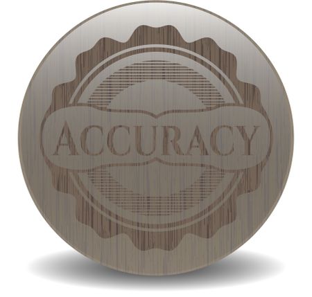 Accuracy wood icon or emblem