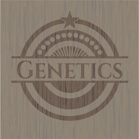 Genetics wood icon or emblem