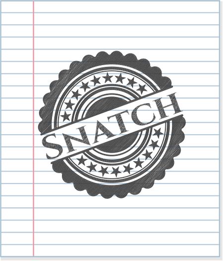 Snatch emblem draw with pencil effect