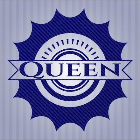 Queen emblem with jean background