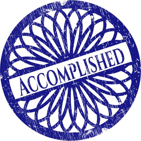 Accomplished rubber stamp