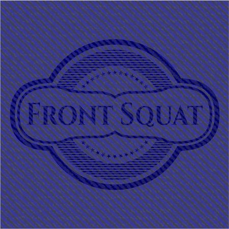 Front Squat badge with denim texture