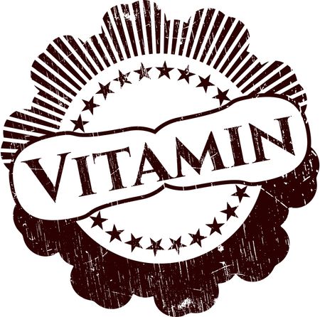 Vitamin with rubber seal texture