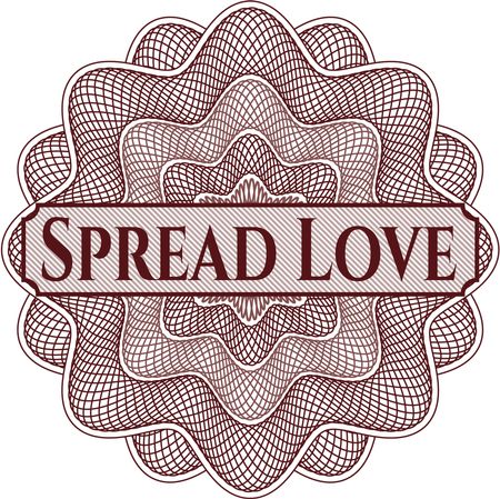 Spread Love rosette or money style emblem
