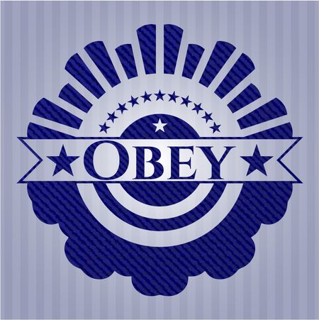 Obey emblem with jean background