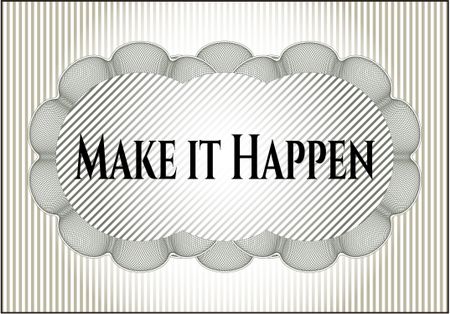 Make it Happen colorful card, banner or poster with nice design