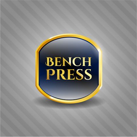Bench Press golden badge or emblem