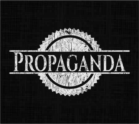 Propaganda chalkboard emblem
