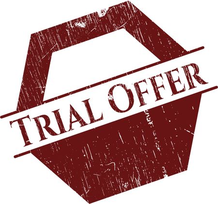 Trial Offer rubber grunge texture stamp