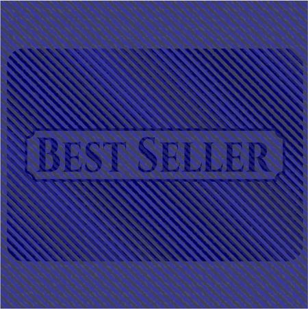 Best Seller badge with denim background