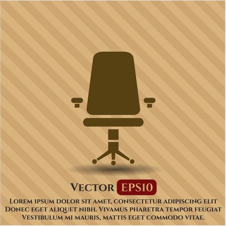 office chair icon vector symbol flat eps jpg app web