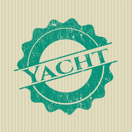 Yacht rubber grunge stamp