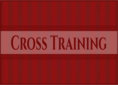Cross Training retro style card, banner or poster