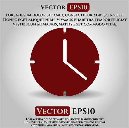 Clock Time icon vector symbol flat eps jpg app web
