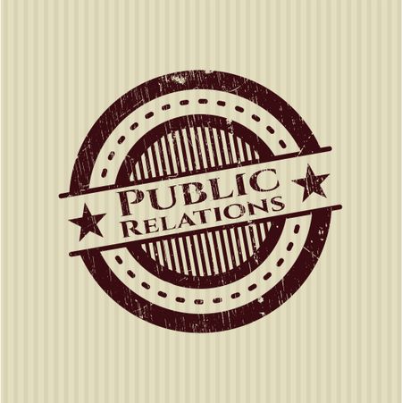 Public Relations grunge style stamp
