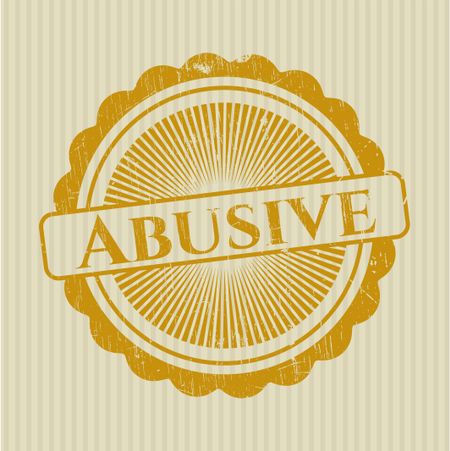 Abusive grunge style stamp