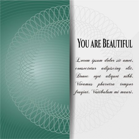 You are Beautiful colorful card, banner or poster with nice design