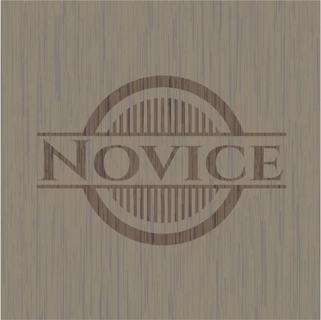 Novice retro style wooden emblem