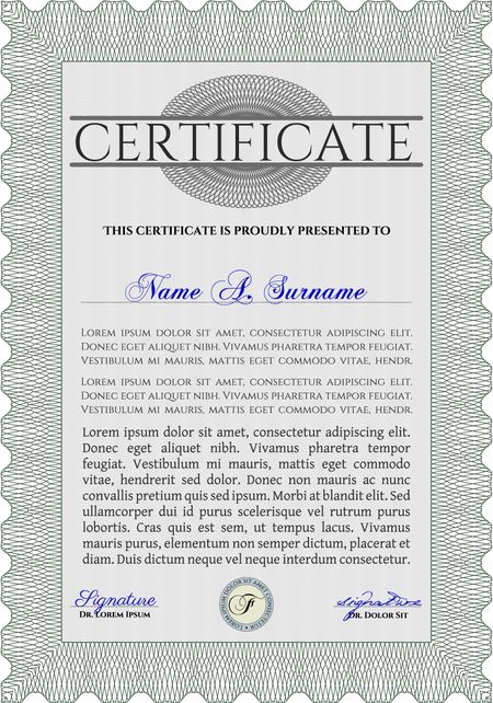 certificate template eps10 jpg of achievement diploma vector illustration design completion