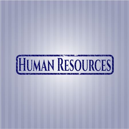 Human Resources badge with denim background