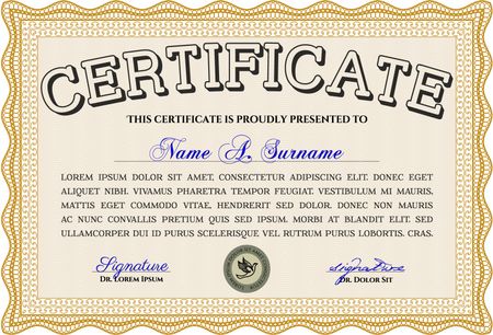 certificate template eps10 jpg of achievement diploma vector illustration design completion