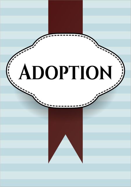 Adoption colorful card