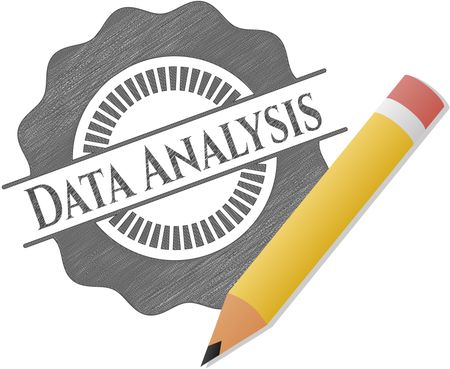 Data Analysis emblem drawn in pencil