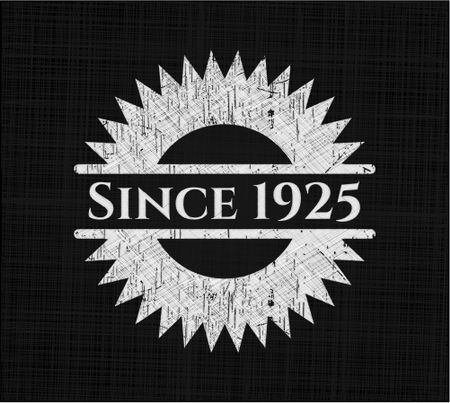 Since 1925 chalkboard emblem
