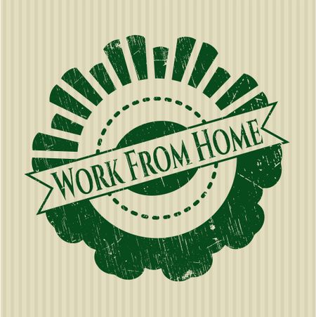Work From Home rubber stamp