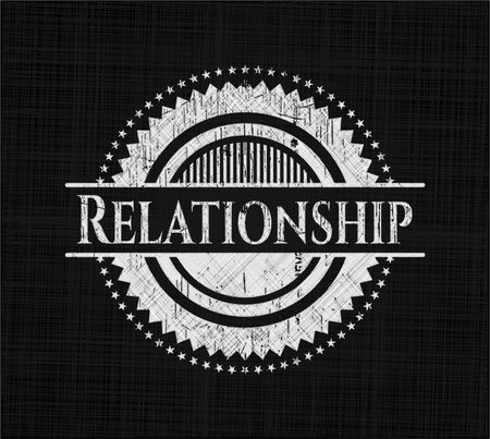 Relationship chalkboard emblem