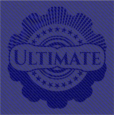 Ultimate badge with jean texture