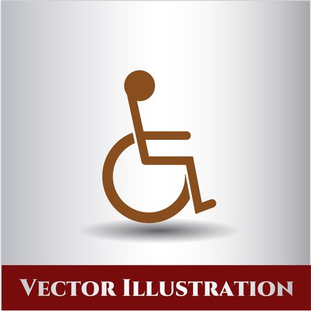 disabled wheelchair icon vector symbol flat eps jpg