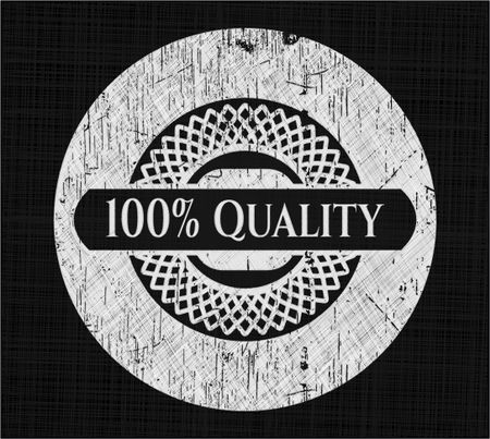 100% Quality with chalkboard texture