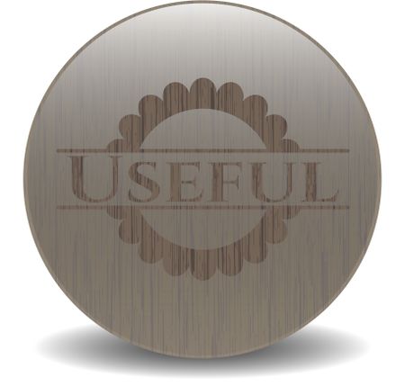 Useful retro style wooden emblem