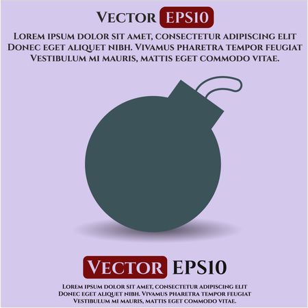 bomb icon vector symbol flat eps jpg app web concept website