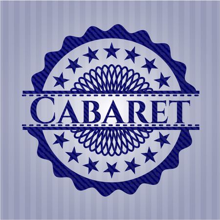 Cabaret emblem with jean high quality background
