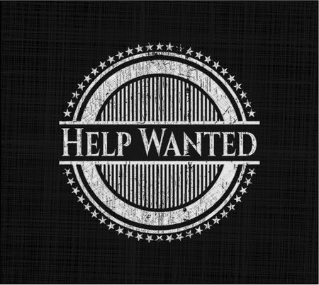 Help Wanted written with chalkboard texture